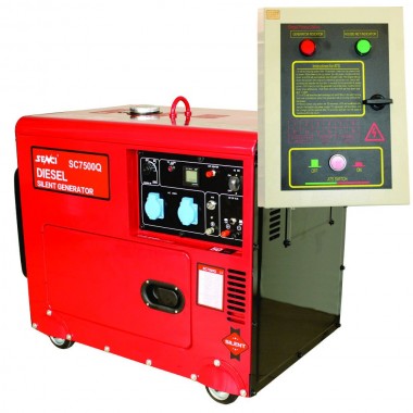 Generator de curent monofazat 6 kw insonorizat Senci SC-7500Q ATS